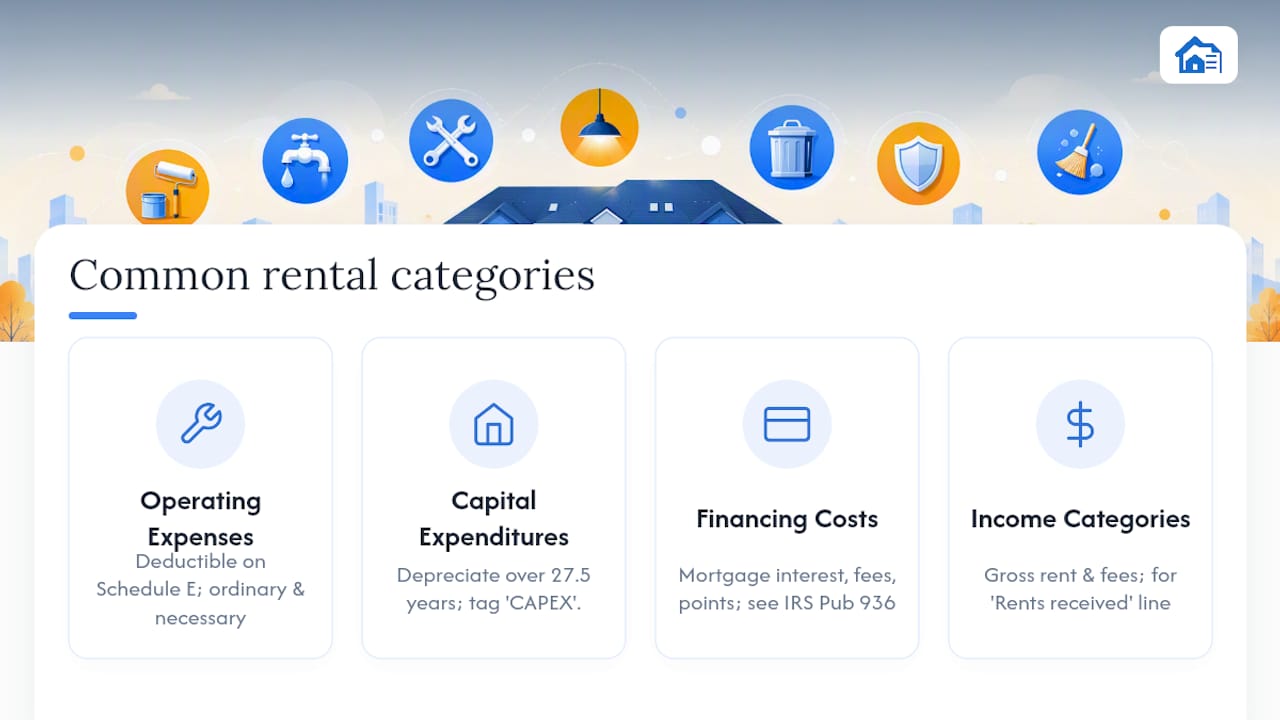Diagram of rental property expense categories
