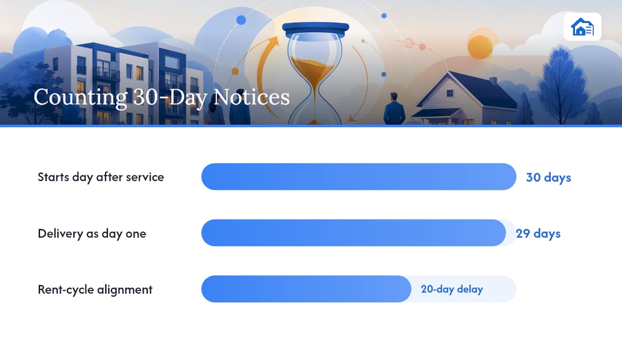 How Do You Count 30 Days and Serve the Notice? — overview diagram