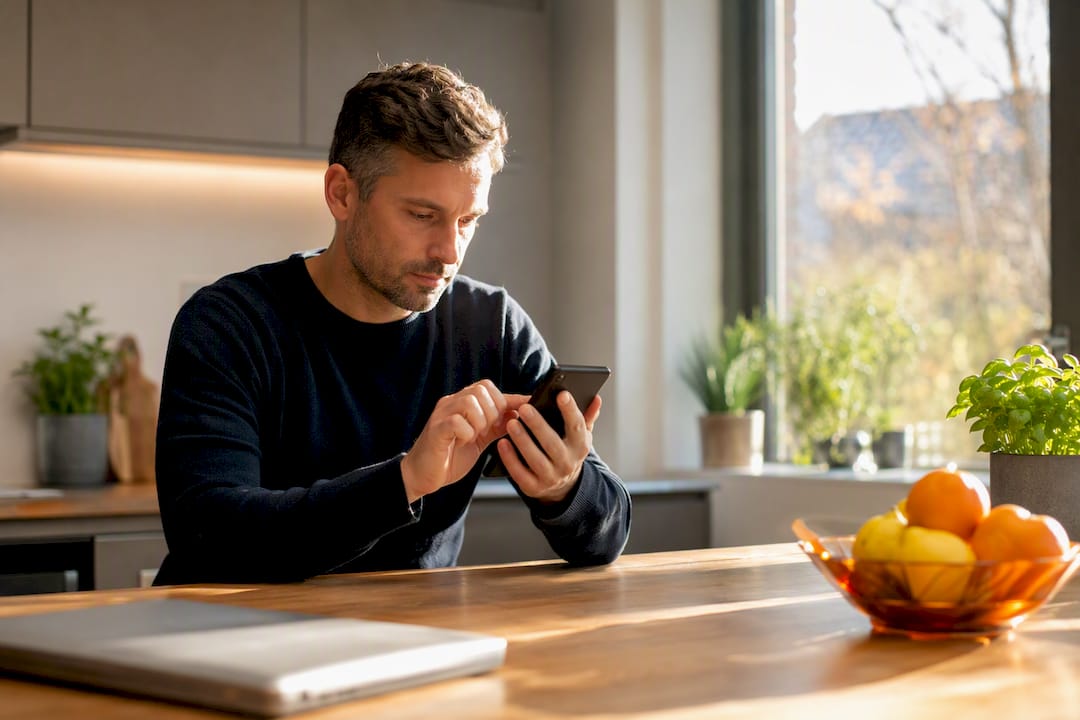 Landlord sending digital rent increase notice on phone