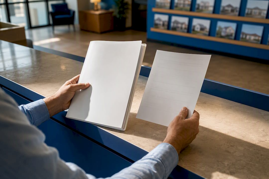 Landlord reviewing rent increase documents