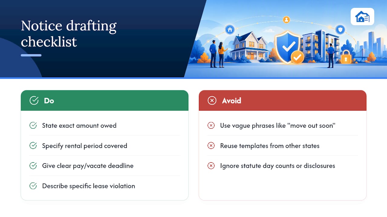 Template Examples and Recommended Language for Notice Types — overview diagram