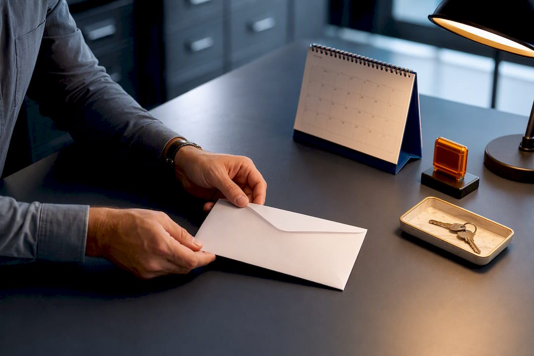 Landlord preparing rent increase notice delivery