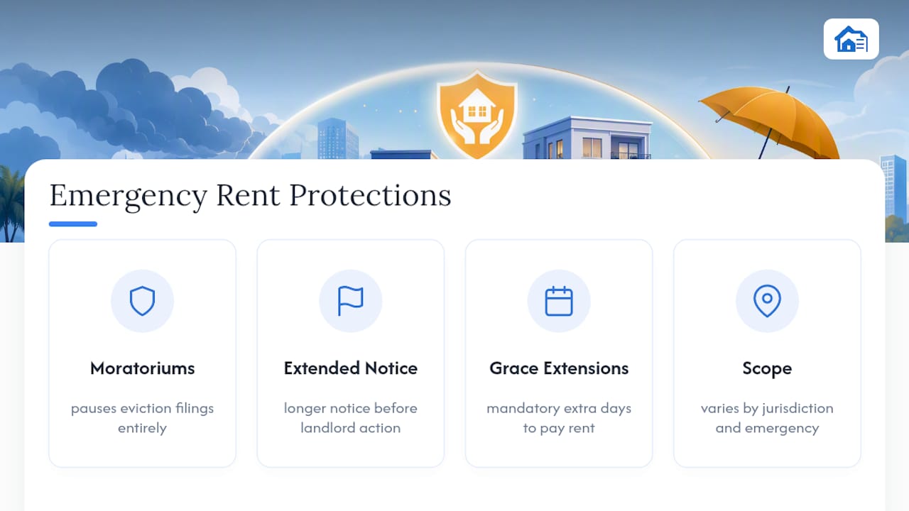 Three forms of emergency rent protection