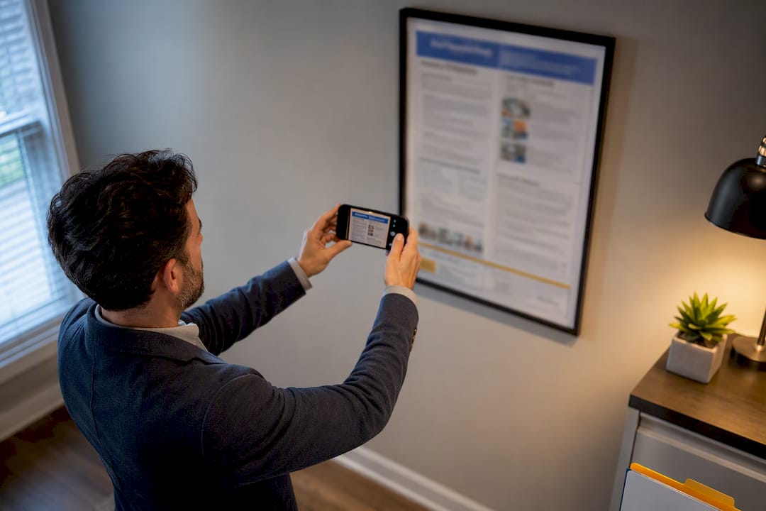 Landlord documenting a posted housing notice