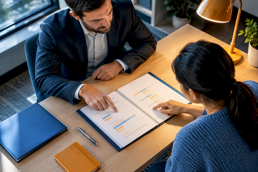 Landlord reviewing a rental repayment plan
