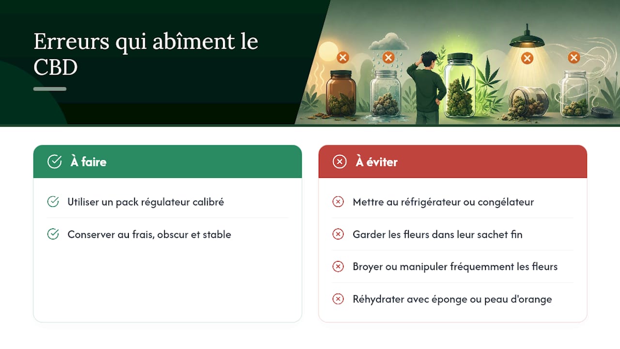 Quatre erreurs qui détériorent le CBD