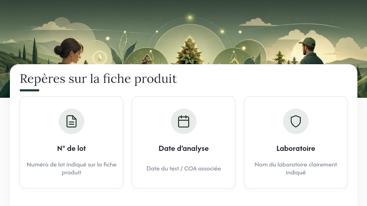 Trois critères pour contrôler la traçabilité du CBD