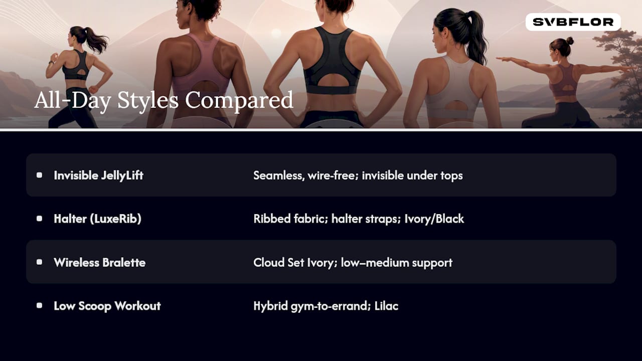 SVBFLOR Spotlight: Which Styles Fit the All-Day Brief — overview diagram