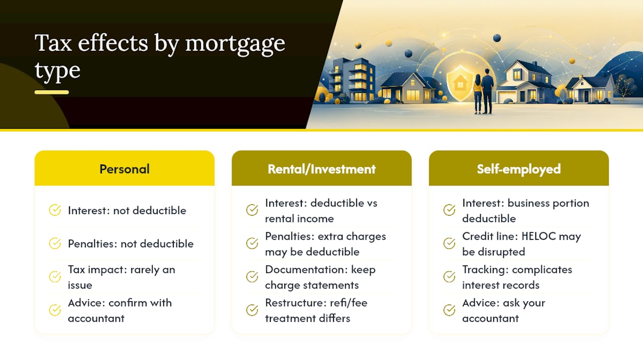 Diagram of tax effects from late mortgage payments