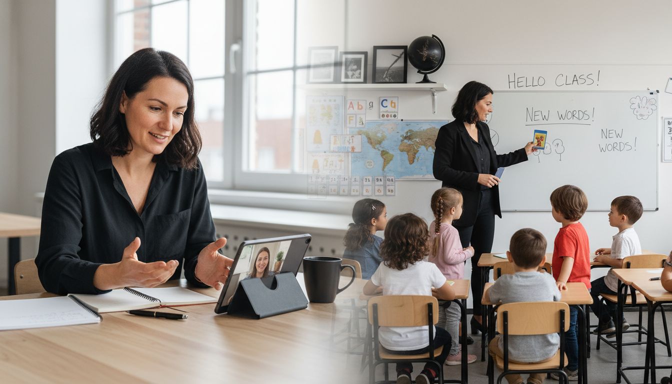 hybrid TEFL classroom