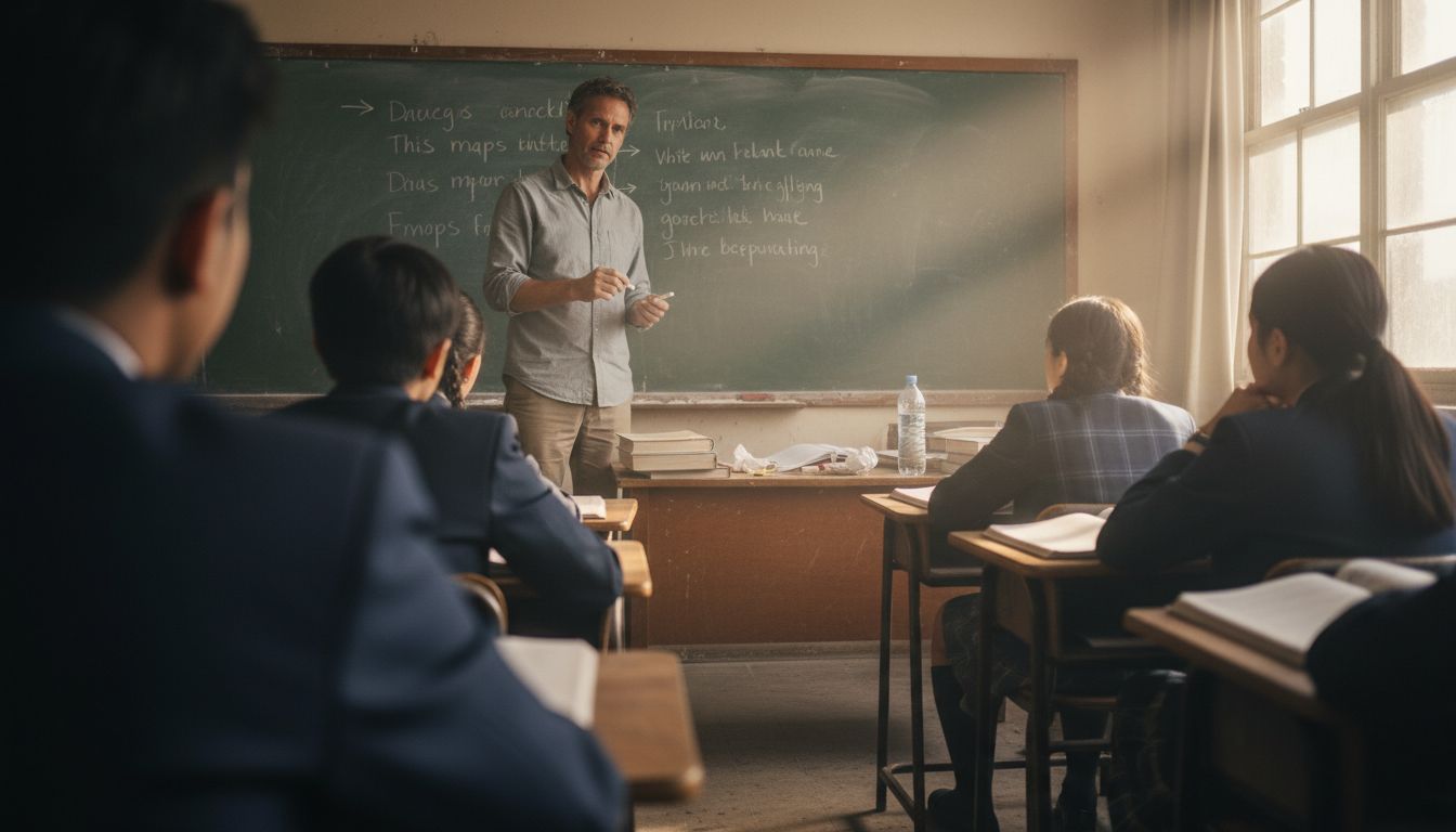 Experienced TEFL teacher instructs lively class