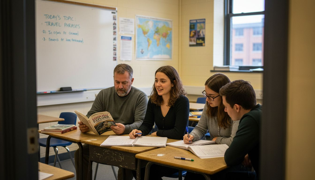 TEFL practicum teacher guides adult students