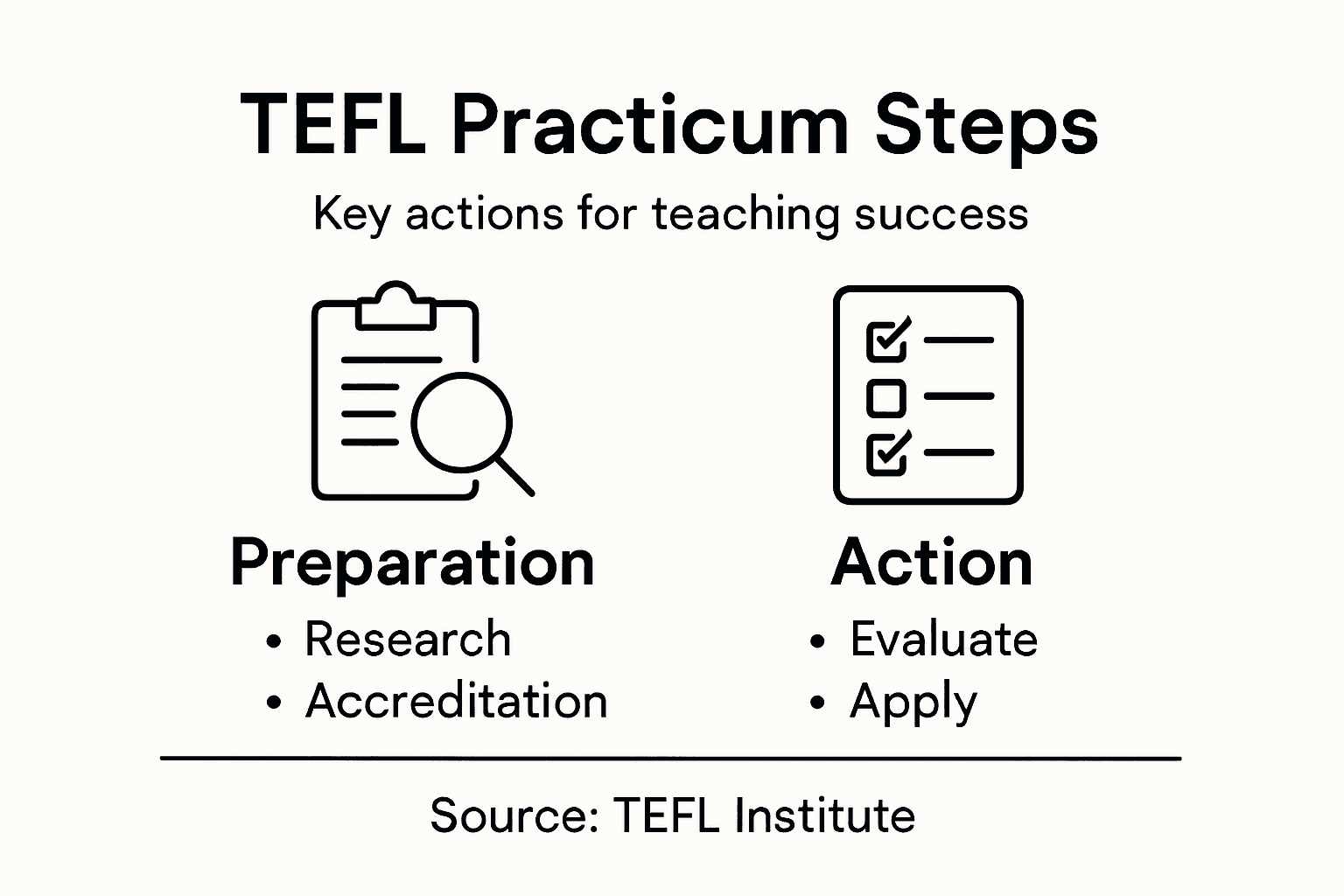 Infographic: TEFL practicum steps overview
