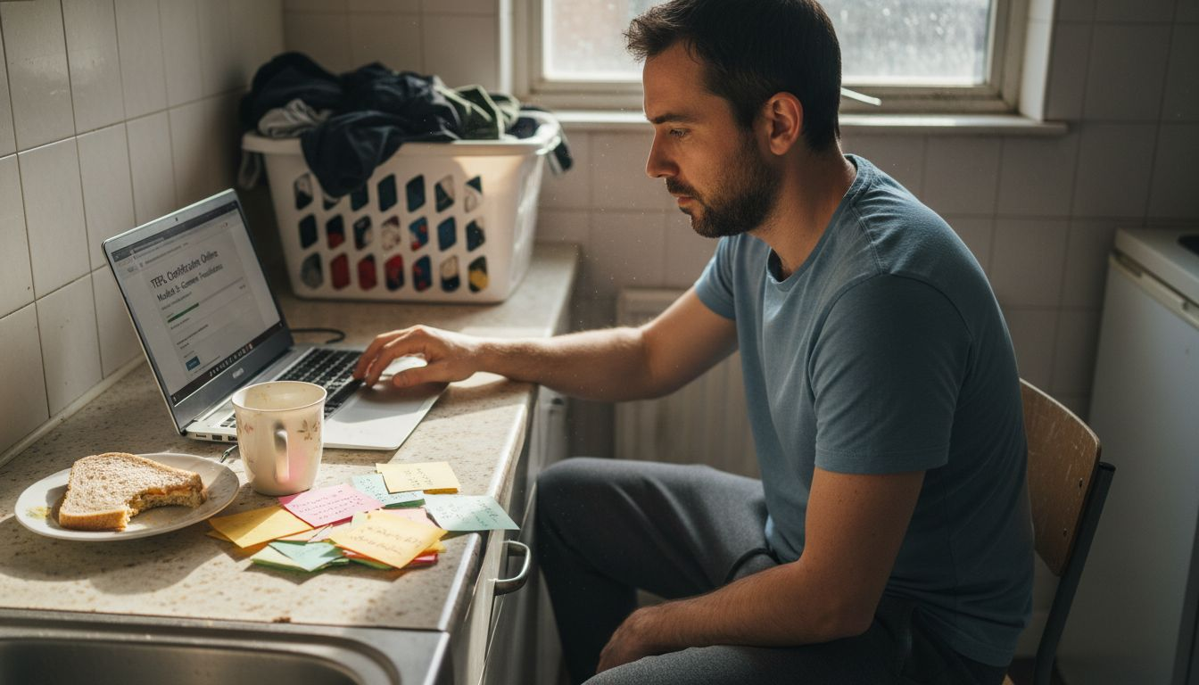 Learning TEFL online in home environment
