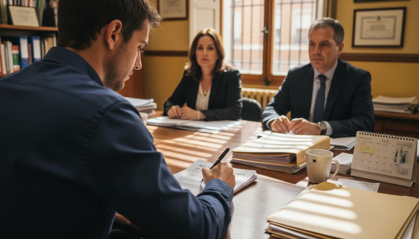 Teacher interviewing for position in Madrid