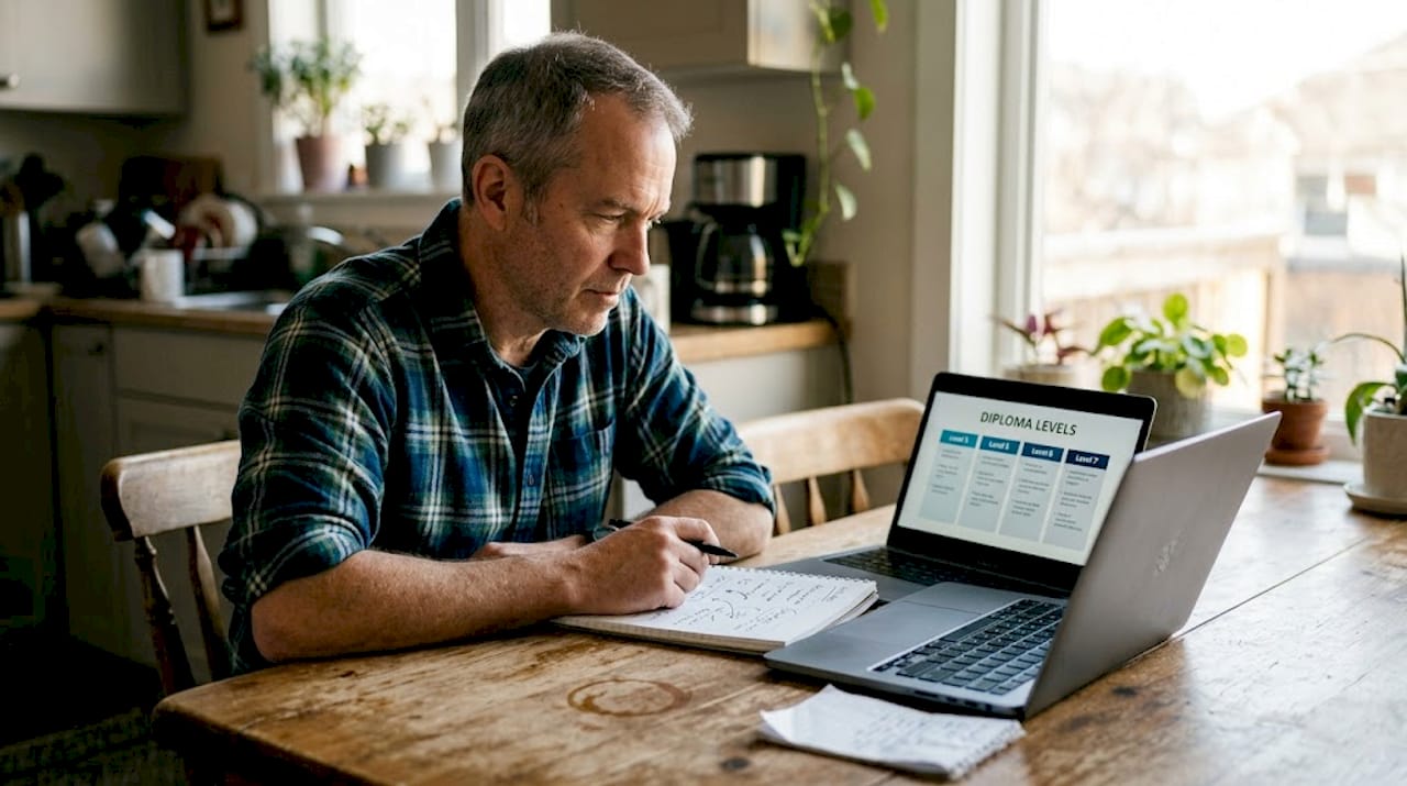Teacher comparing TEFL diploma options
