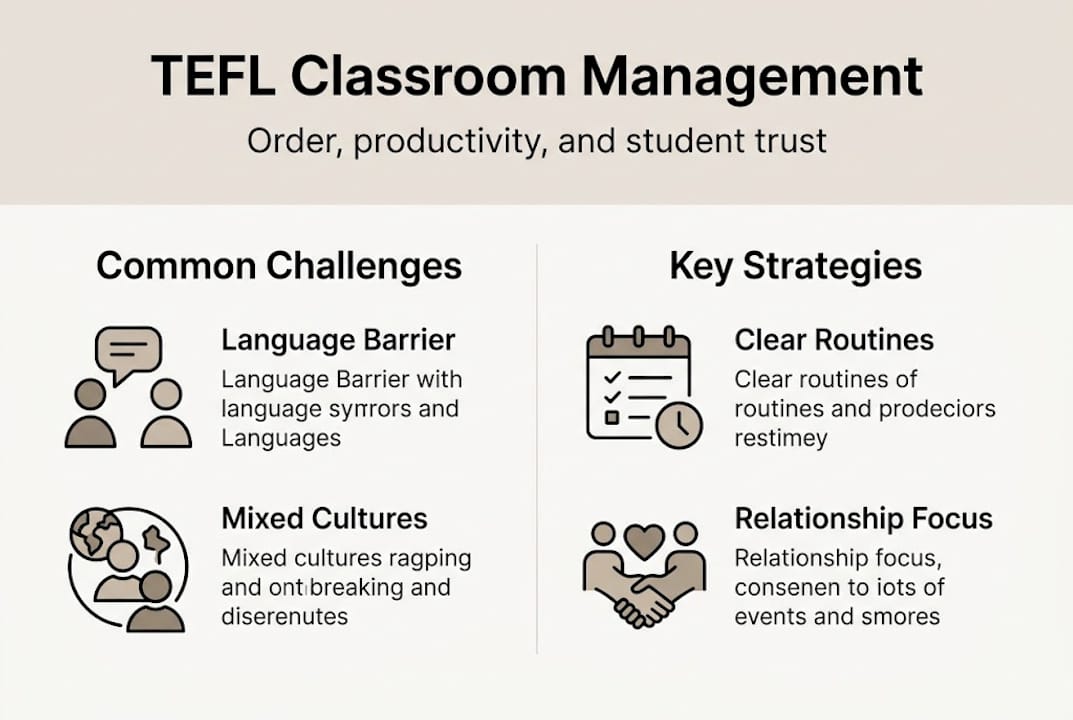 Infographic overview TEFL classroom management