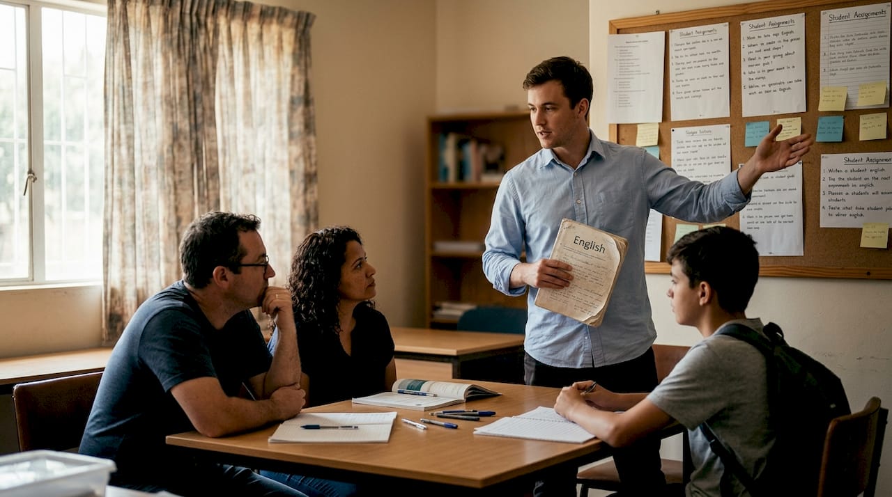 TEFL trainee teaching in authentic setting