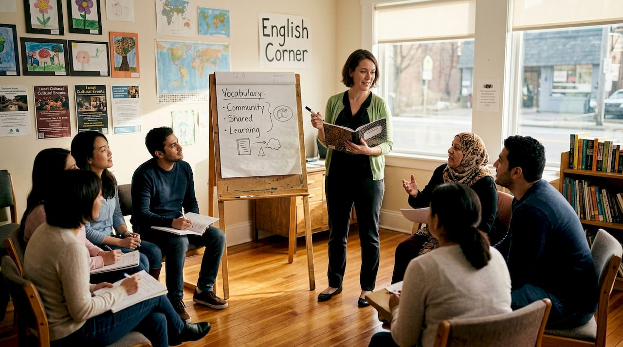 TEFL teacher engaging multicultural classroom