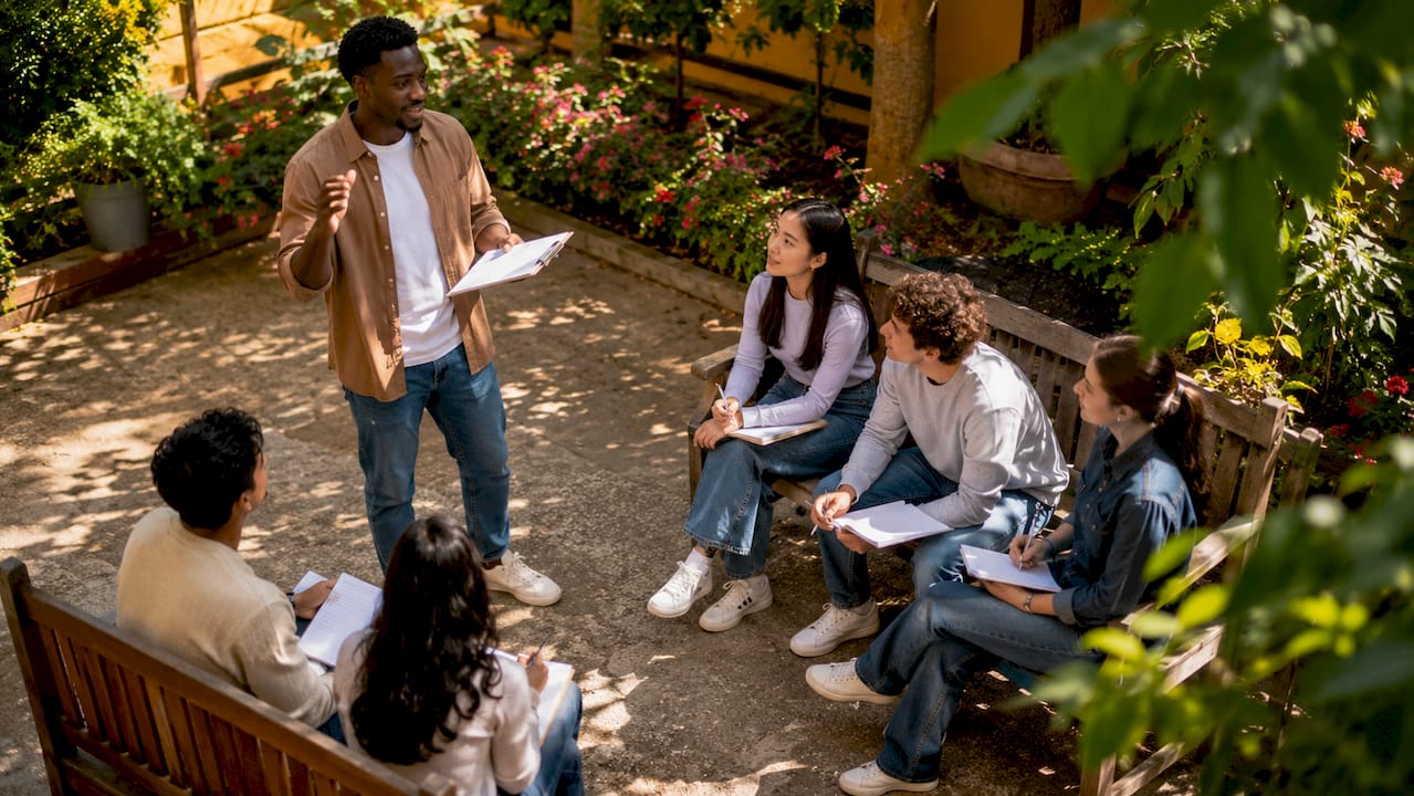 ESL teacher managing classroom behavior