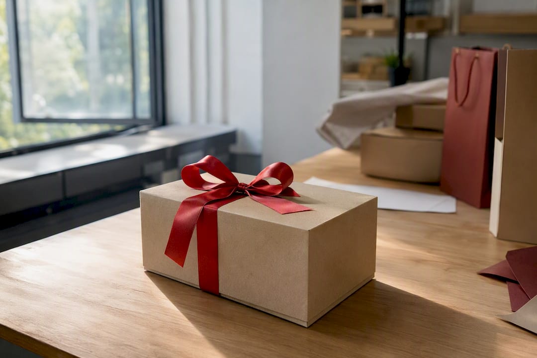 Gadget promozionali confezionati con cura in scatola regalo
