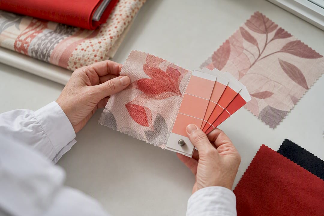 Confronto tra la prova colore e il tessuto stampato