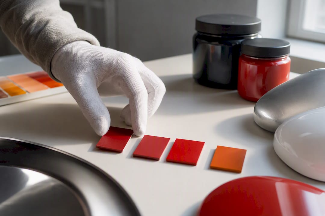 Campioni di colore e inchiostri in studio