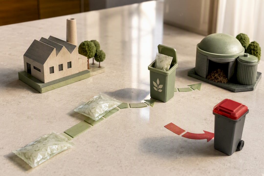Il corretto percorso della bioplastica compostabile