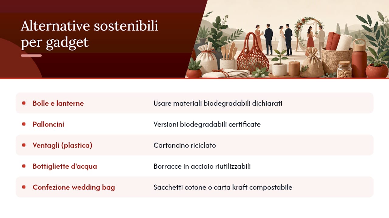 Alternative eco-friendly per gadget più sostenibili — overview diagram