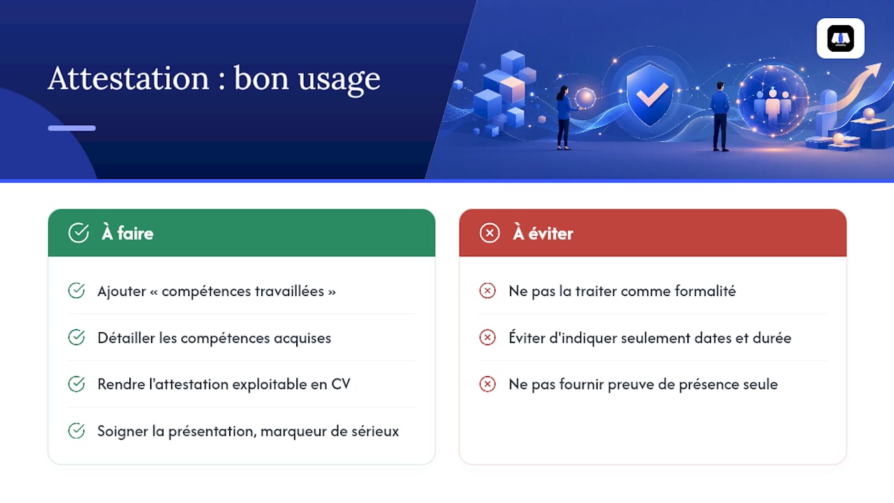 L'attestation mérite mieux qu'une simple formalité administrative — overview diagram