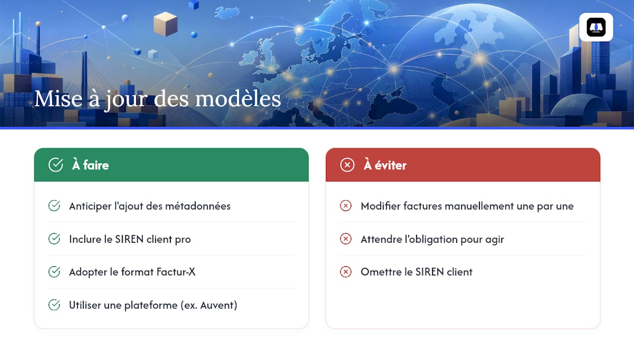 La facturation électronique modifie vos modèles de facture — overview diagram