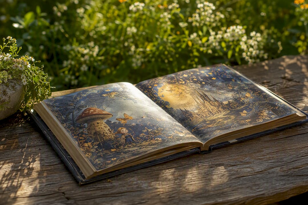 Open colorful illustrated children's storybook
