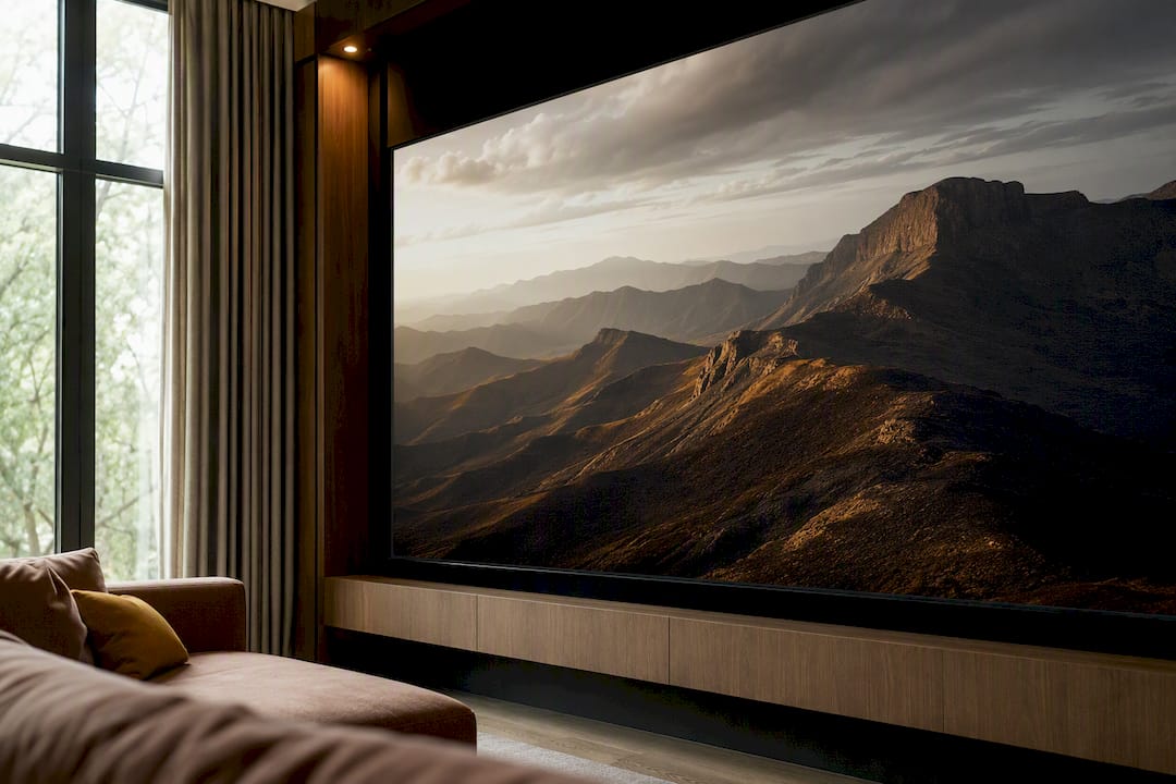 Projection screen preserving contrast in daylight