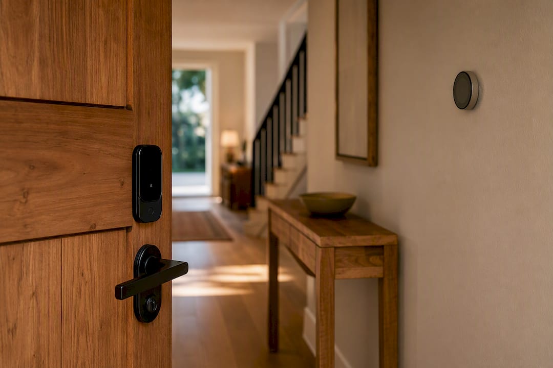 Smart lock and thermostat in connected home