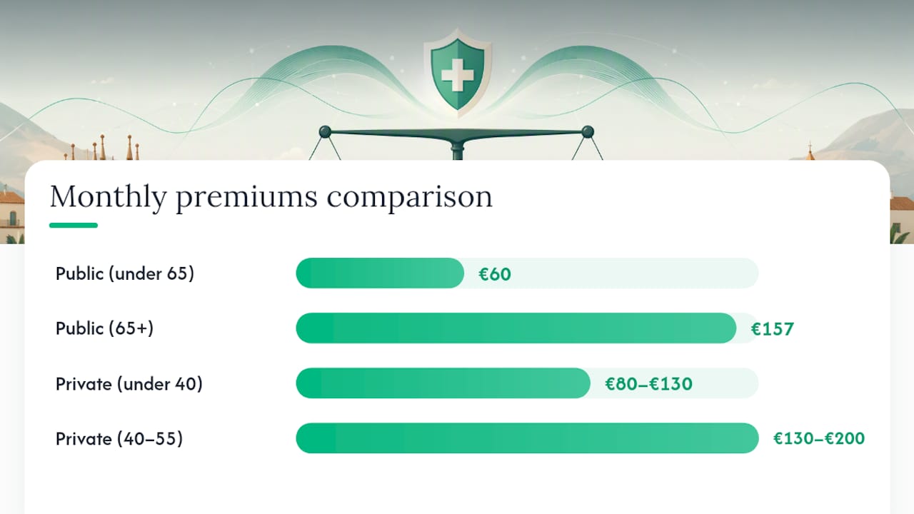 Comparison chart of public and private healthcare wait times and costs