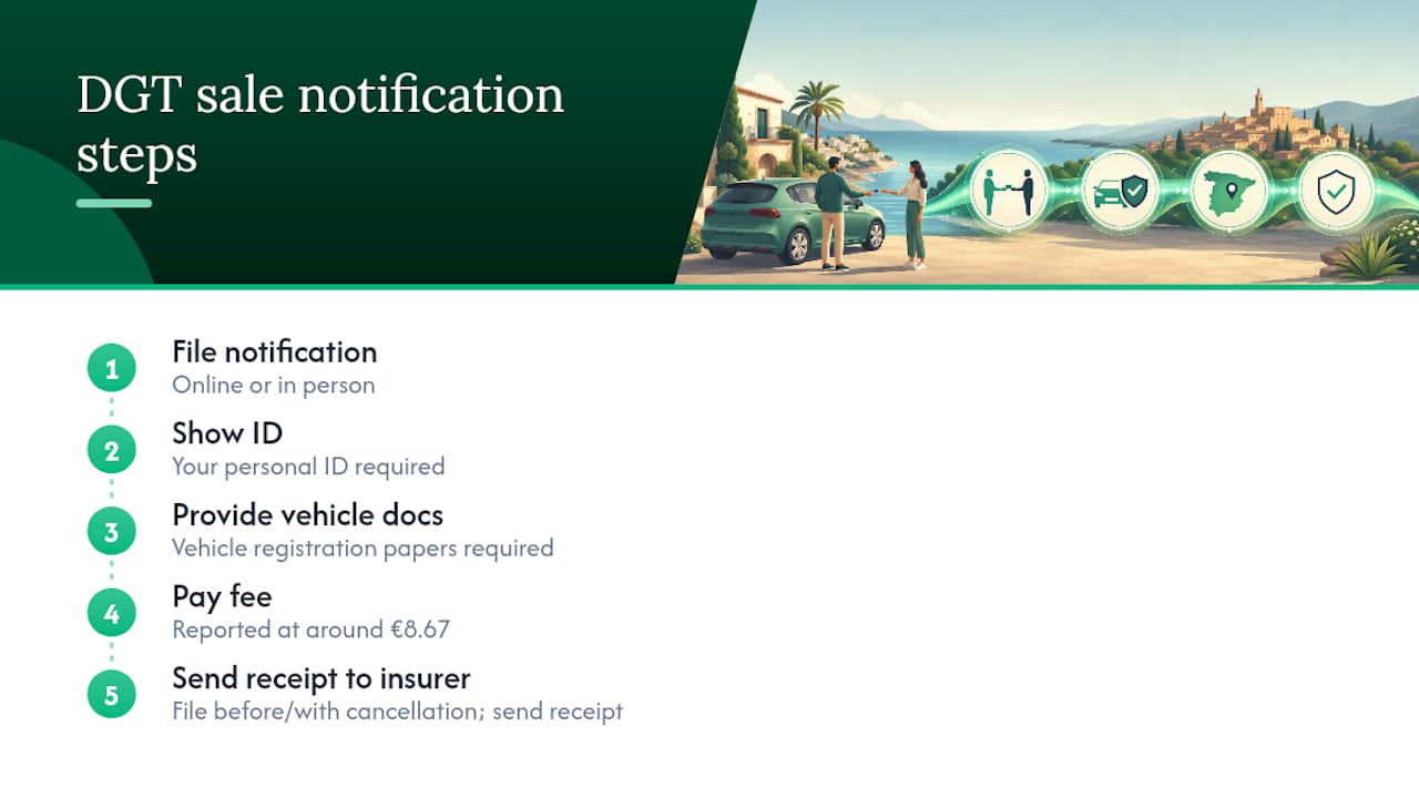 DGT sale notification requirements and fee