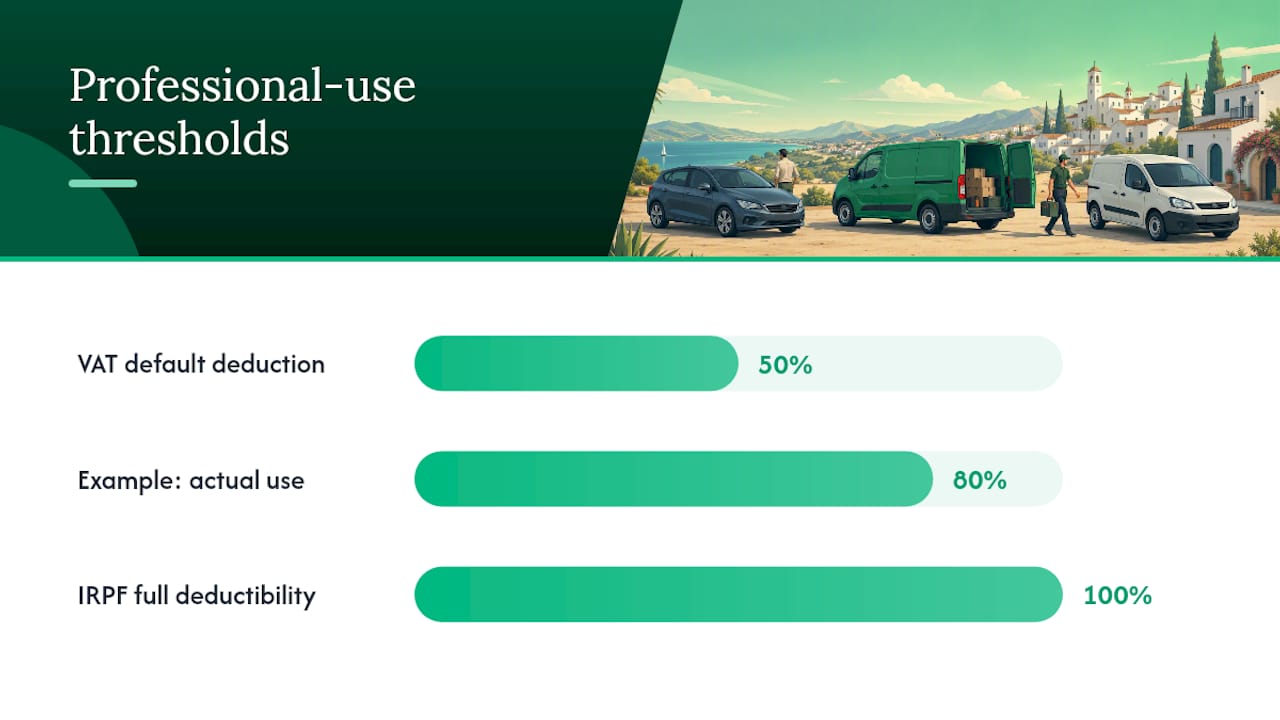 Comparison of Spanish vehicle VAT and IRPF rules