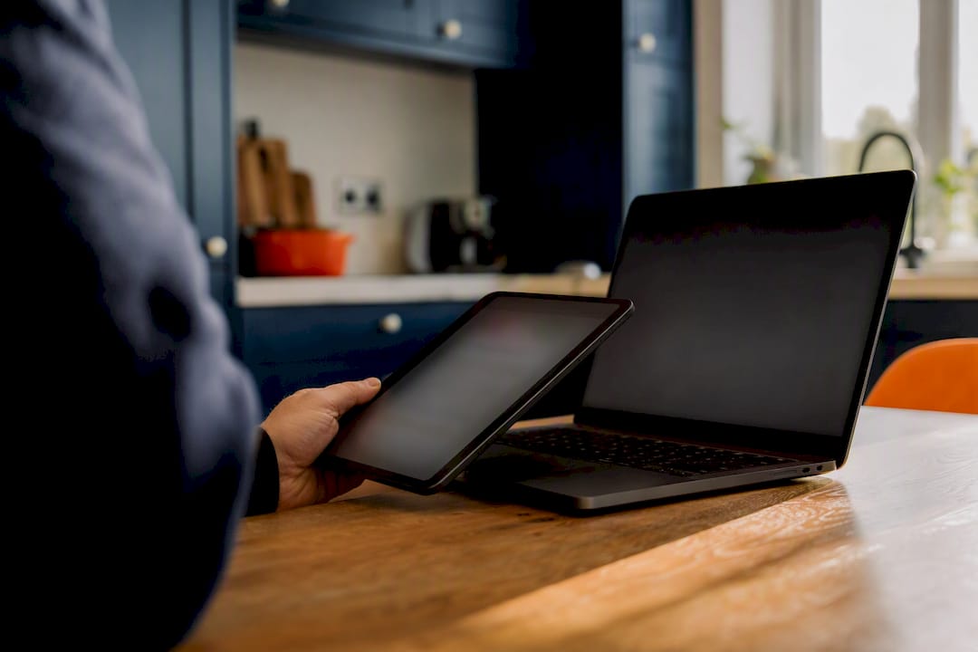 Person checking raffle operator legitimacy on devices