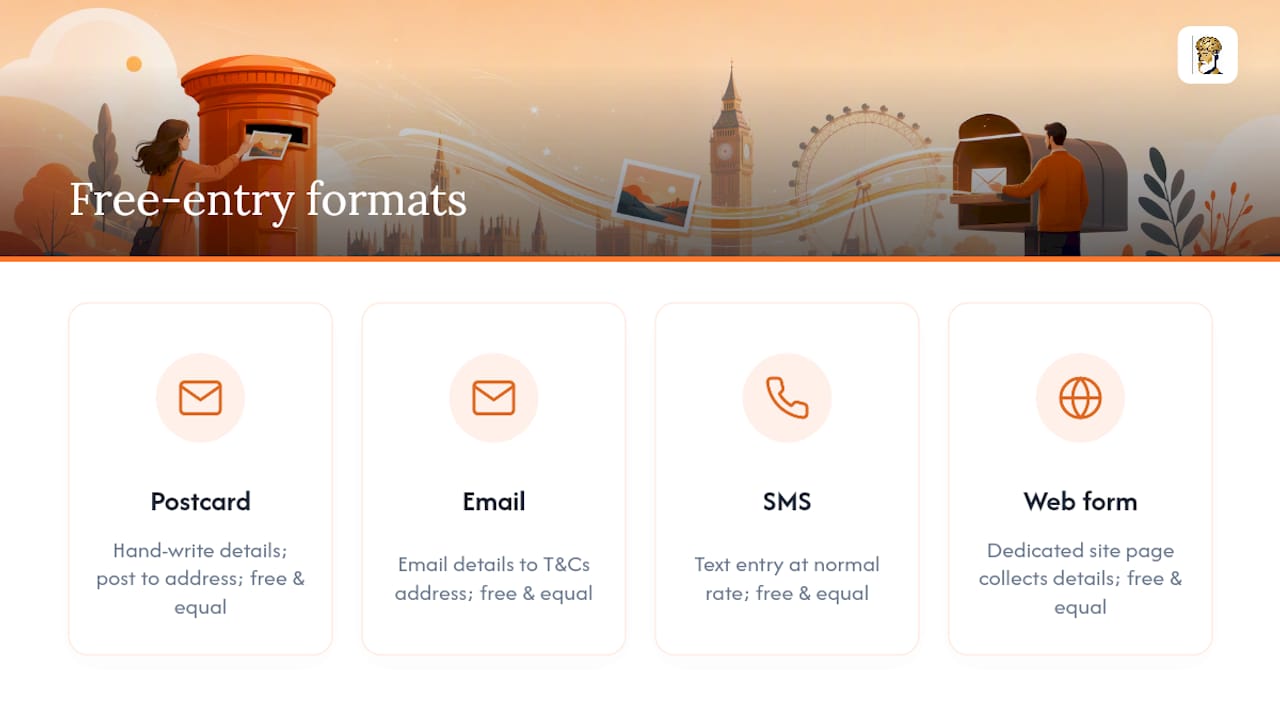 Four UK free-entry competition methods