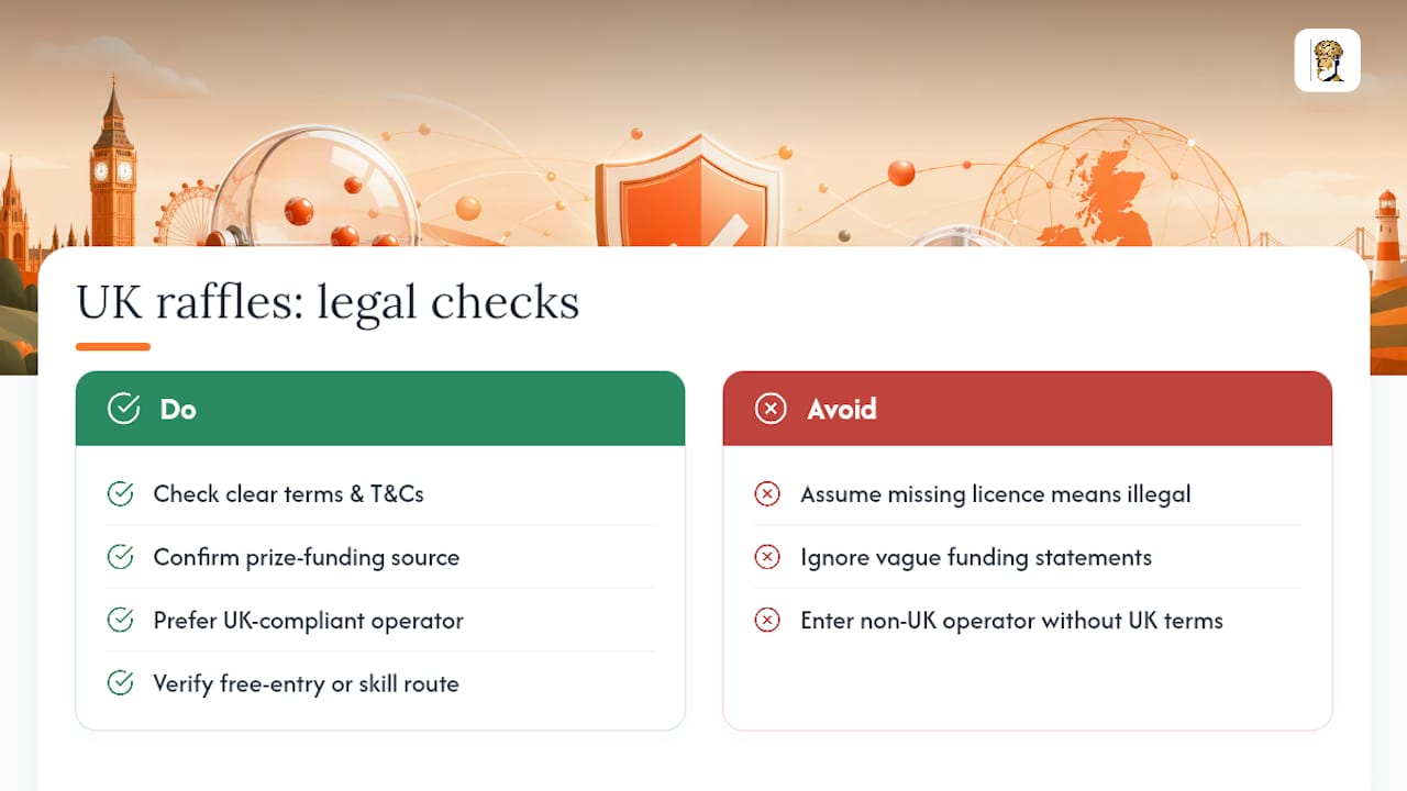 UK raffle legality decision pathway