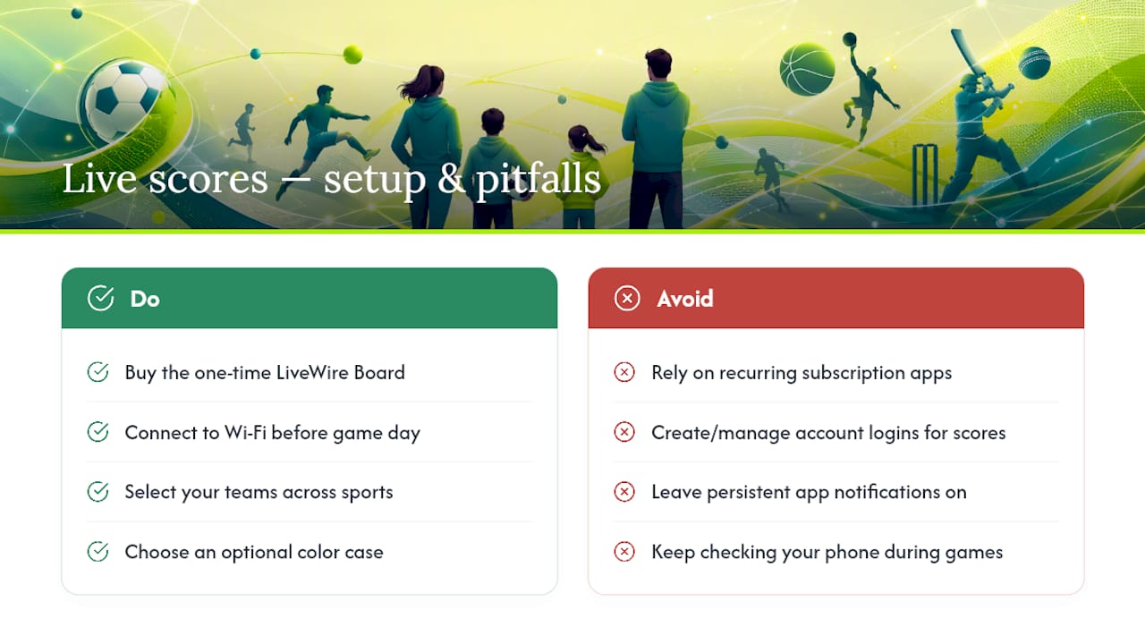 Get Live Scores Without the App, the Ads, or the Subscription — overview diagram