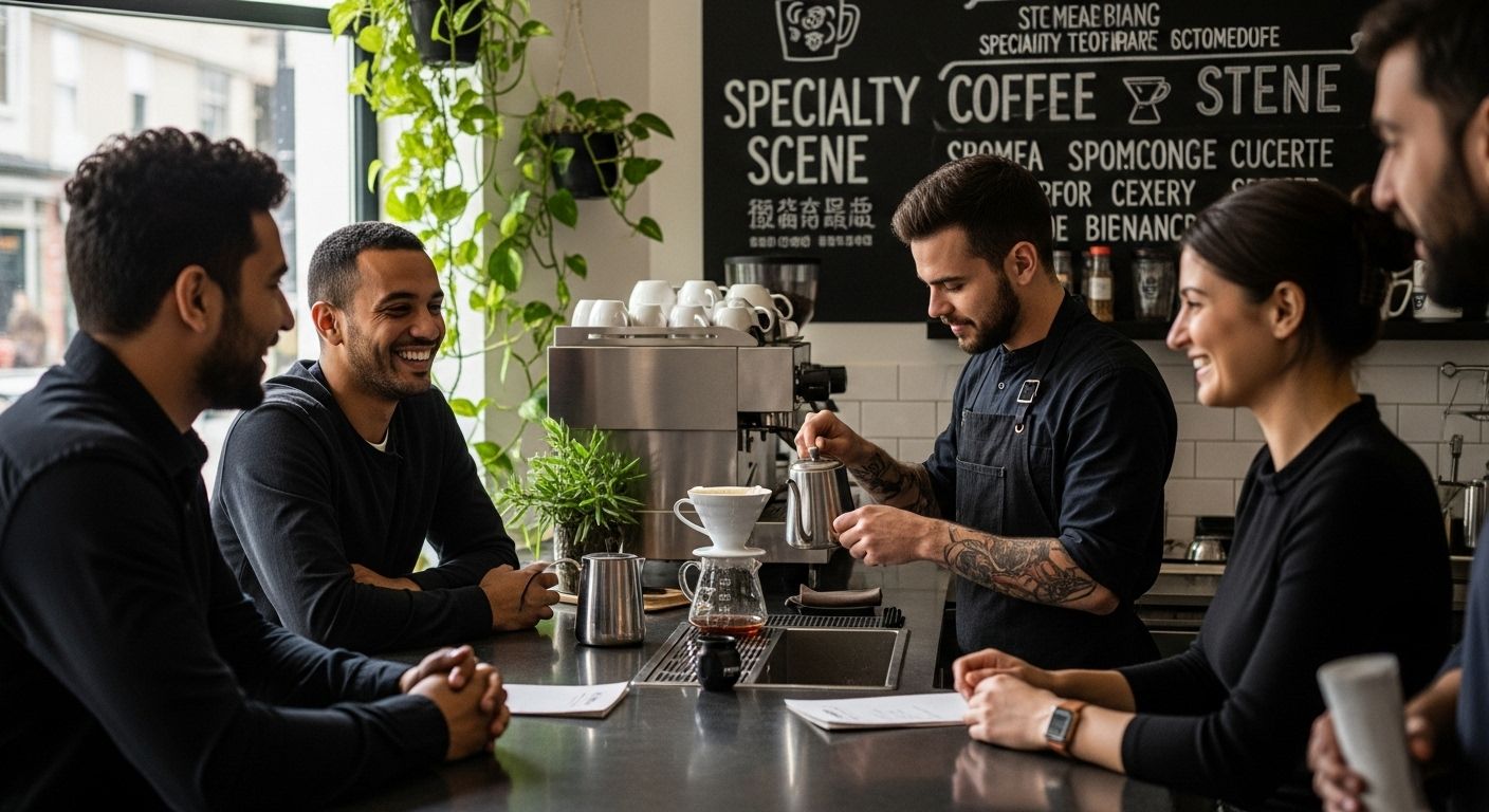 specialty coffee scene cafe
