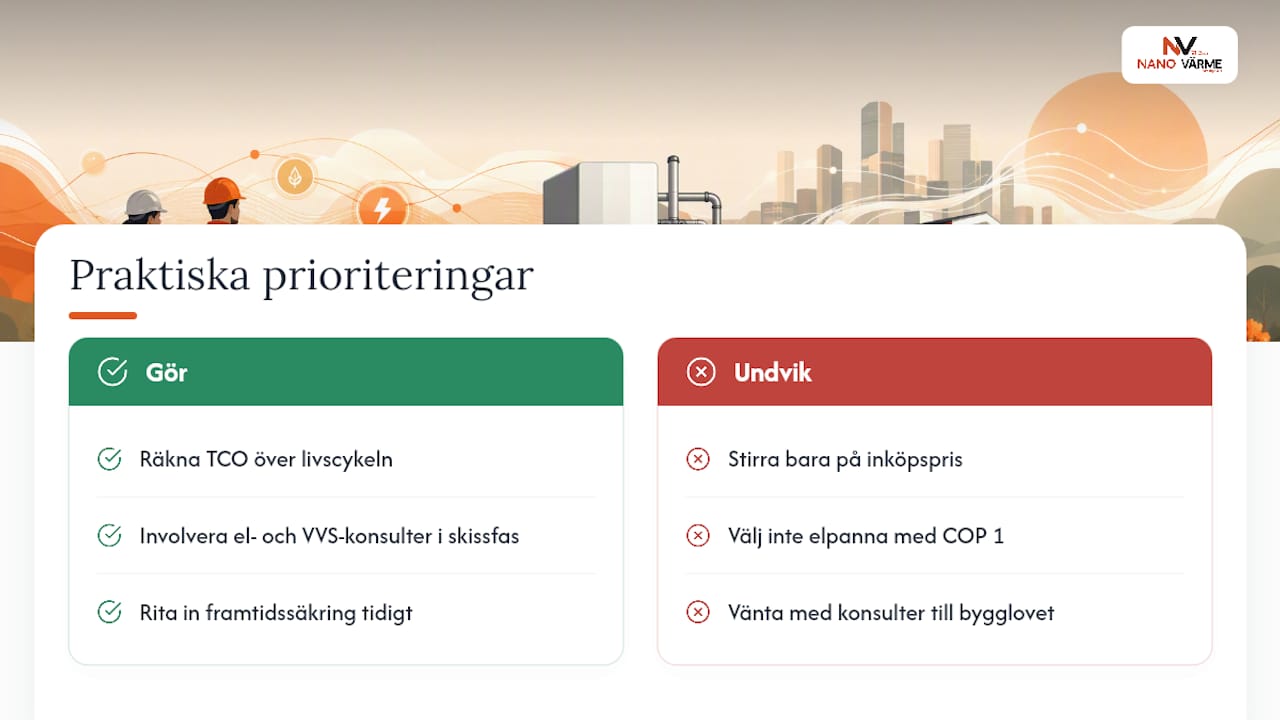 Praktiska prioriteringar för dig som projekterar nyproduktion — overview diagram