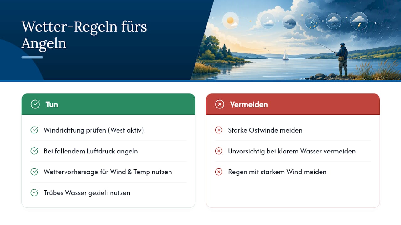Wetterbedingungen und ihr Einfluss auf das Angeln an der Schlei — overview diagram