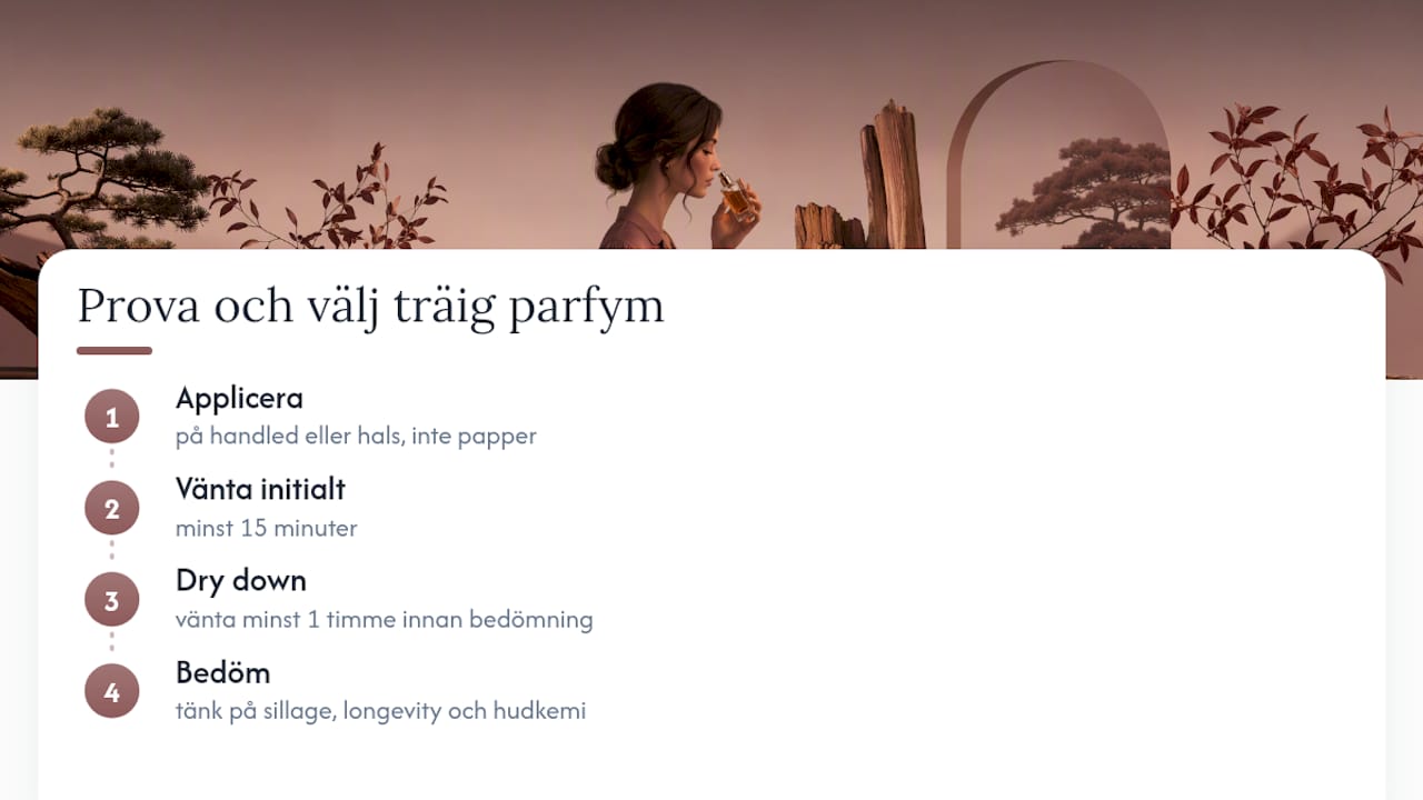 Så här provar du träiga parfymer på huden