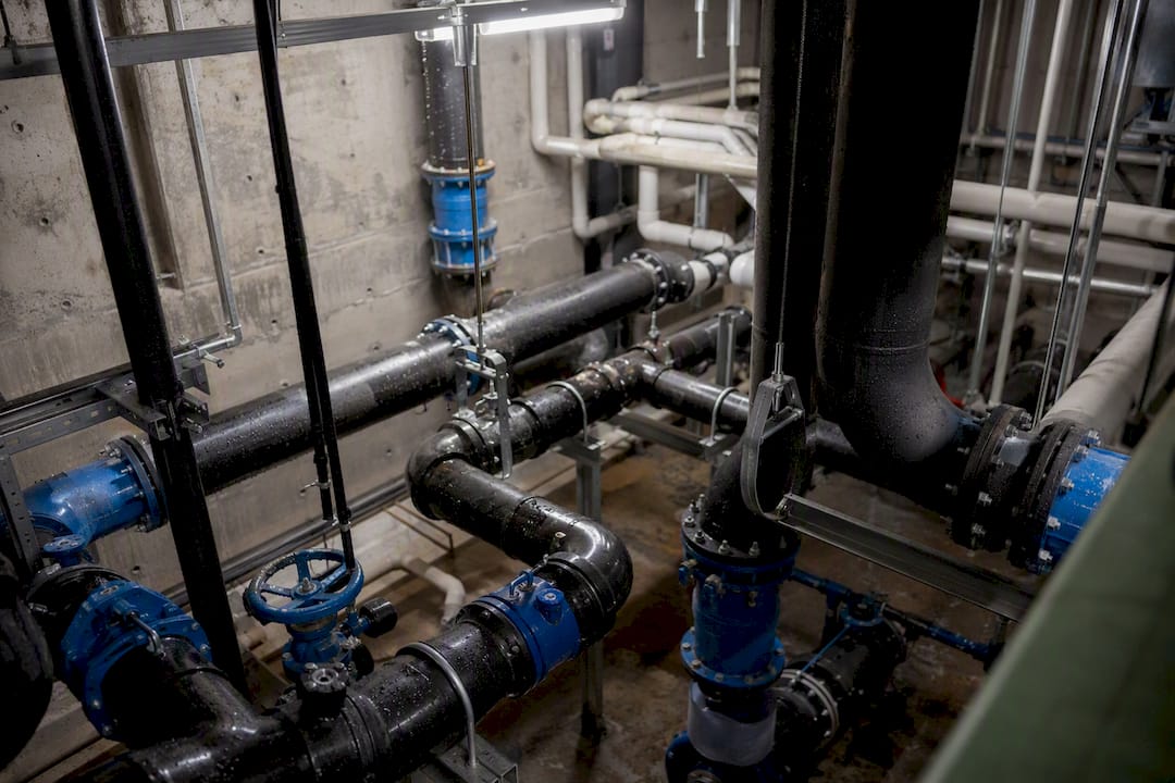 plumbing pipes illustrating friction losses and head