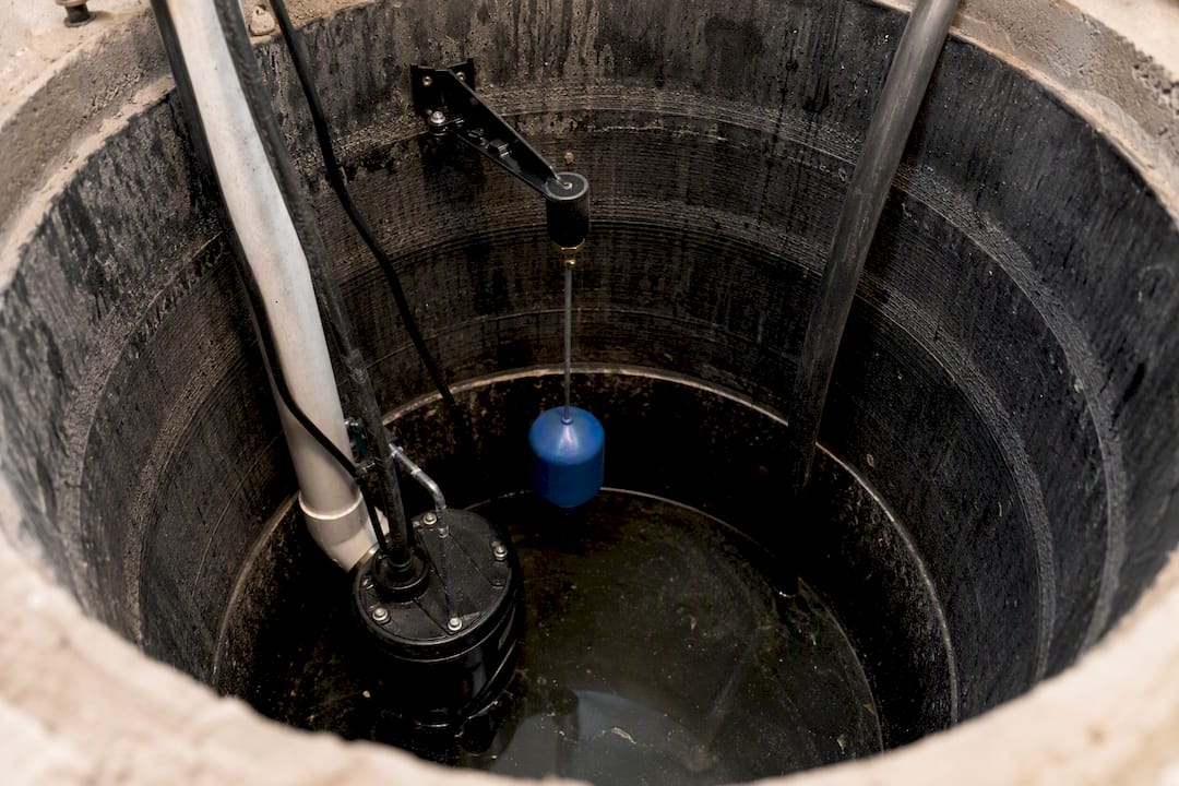 sump pump basin with float switch settings