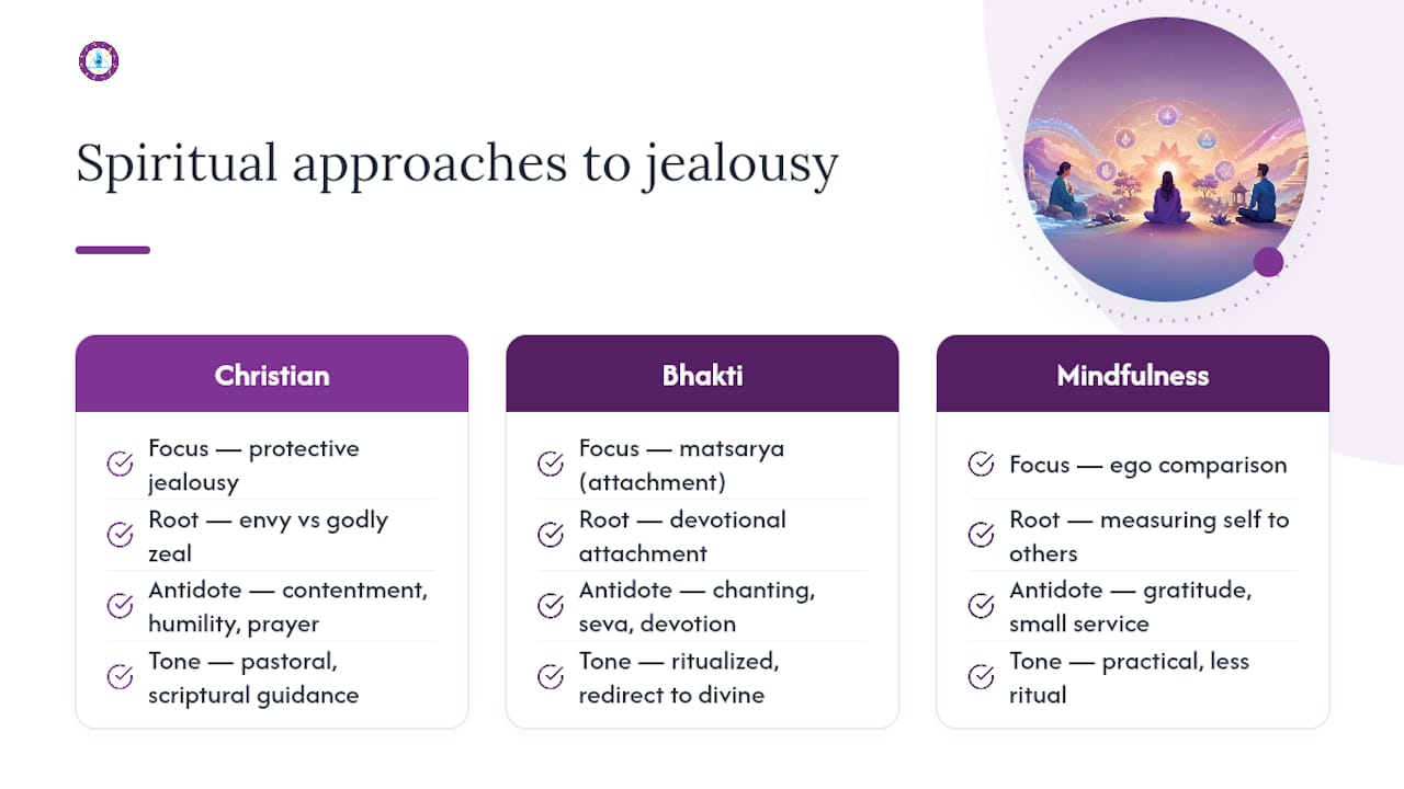 Three spiritual approaches to jealousy