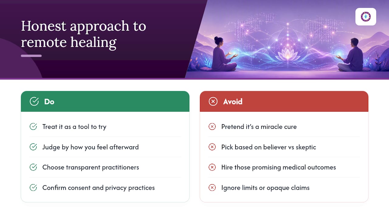 The Honest Take on Remote Energy Healing — overview diagram
