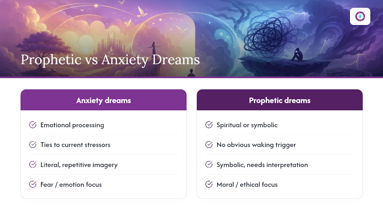 Anxiety and prophetic dream comparison